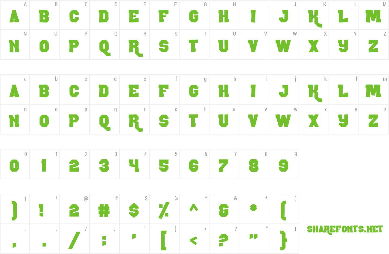 Font Rocky Road preview